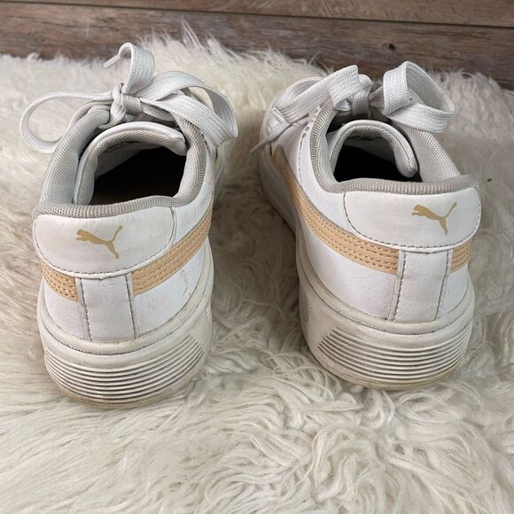 PUMA Smash Platform 3.0 Women’s Sneakers Style 390758-03 Peach White Size 7 - Picture 5 of 13